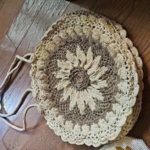 60's crochet handbag